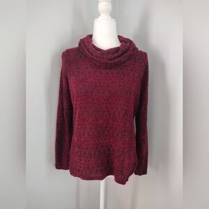 Burgundy Animal Print Sweater